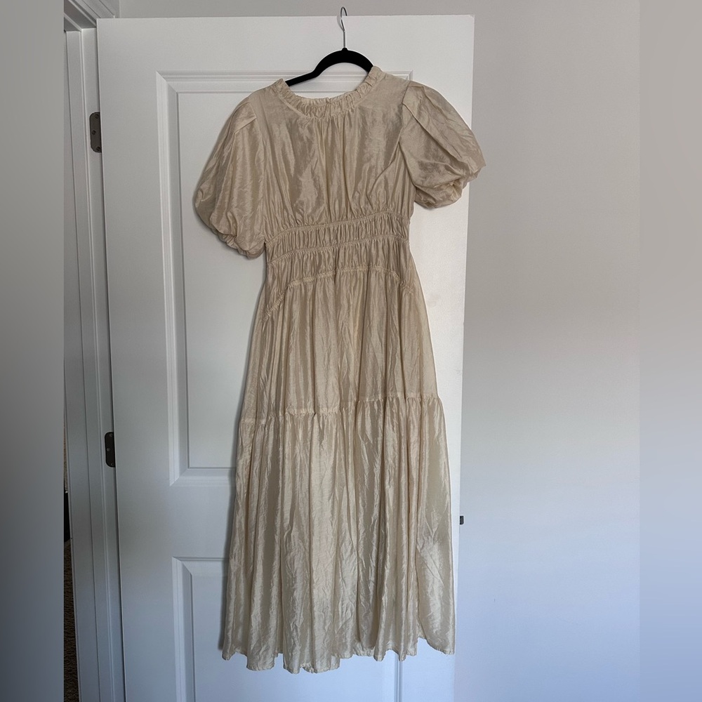 Moon river cream maxi dress. Size medium.